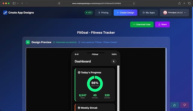 AI-Powered Mobile App Design Platform